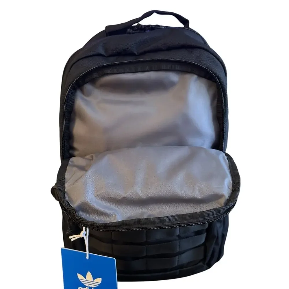 Adidas Originals Daily Backpack Black White Laptop Compartment school travel NWT